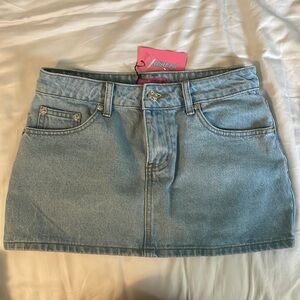 Mini denim skirt